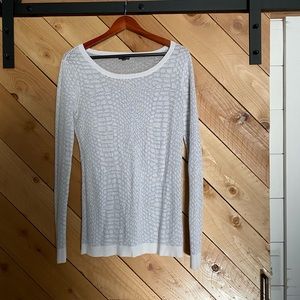 Express white detailed sweater